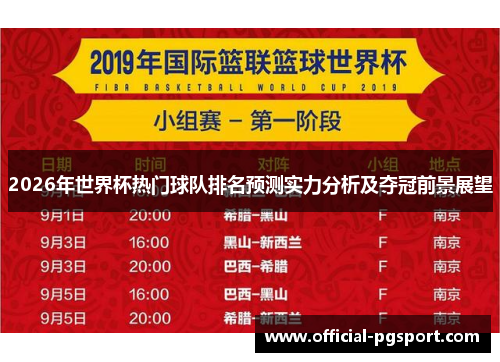 2026年世界杯热门球队排名预测实力分析及夺冠前景展望 2026年世界杯热门球队排名预测实力分析及夺冠前景展望